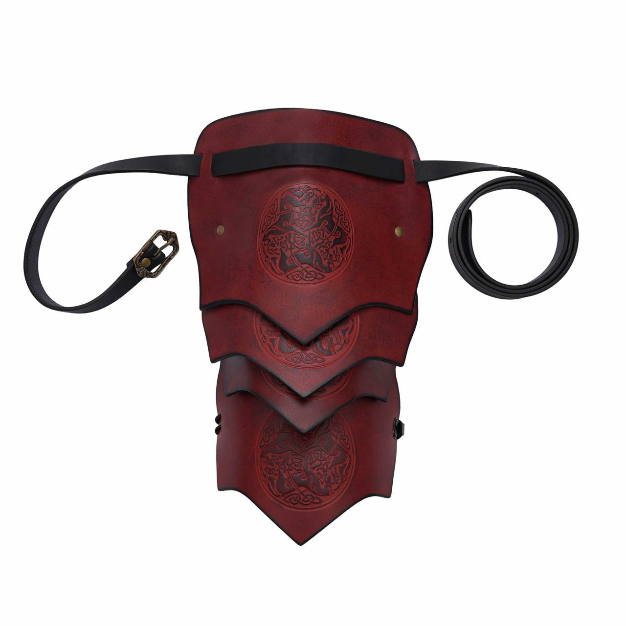 Hombrera caballos celtas en forma de escamas - Granate