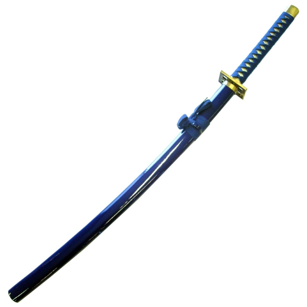 Katana decorativa azul con vaina