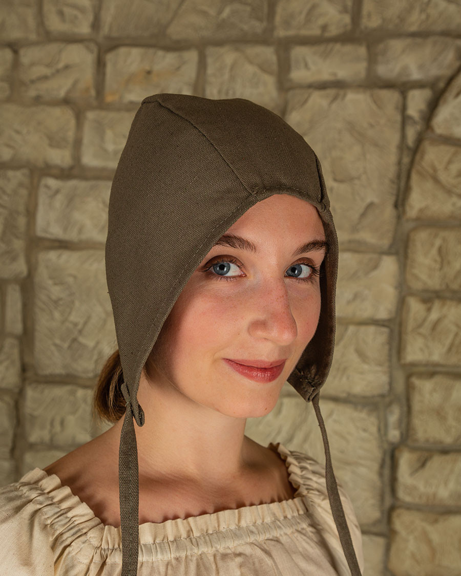 Crespina medieval clásica en algodón - verde oliva