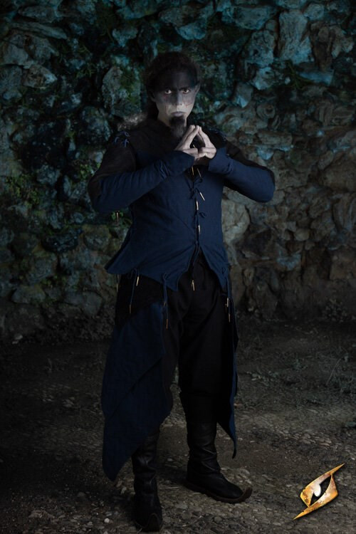 Traje Elfo Oscuro Encanto de la Noche (azul-negro)