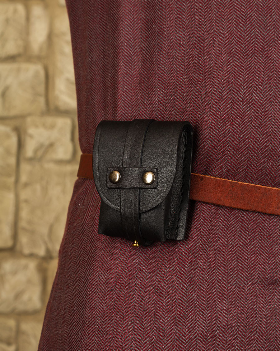 Bolso, tipo riñonera, medieval Geralt en marrón (12x9 cm.)