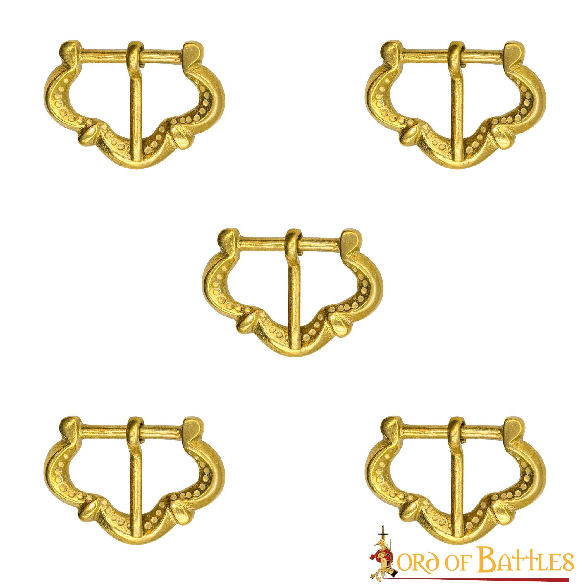 Set 5 hebillas medievales para correas de armaduras
