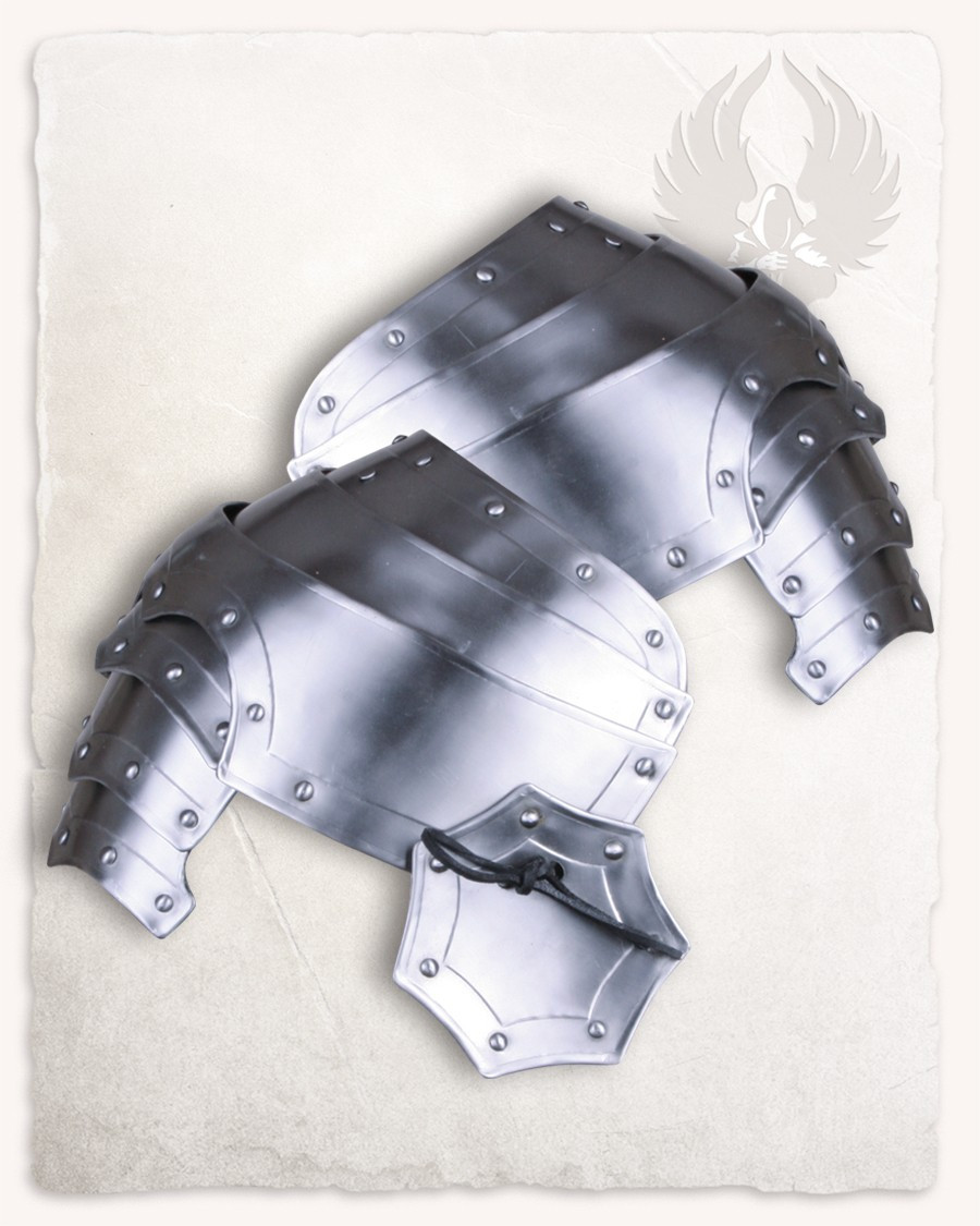 Hombreras medievales grandes modelo Balthasar, acabado pulido