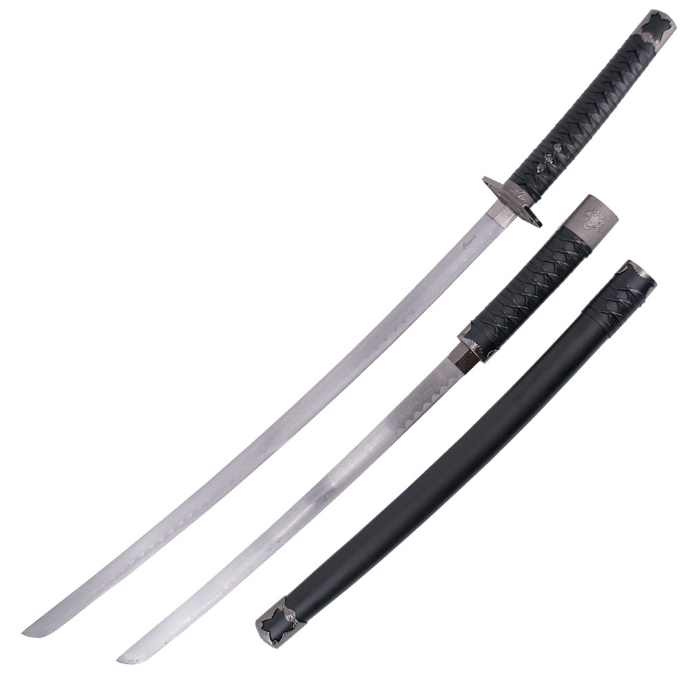 Katana con Wakizashi vaina madera negra