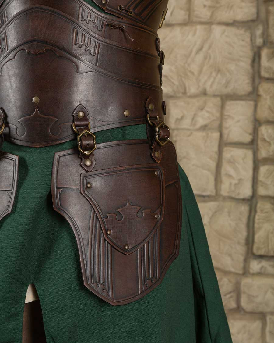 Escarcelas medievales laterales marrón moidelo Lancelot