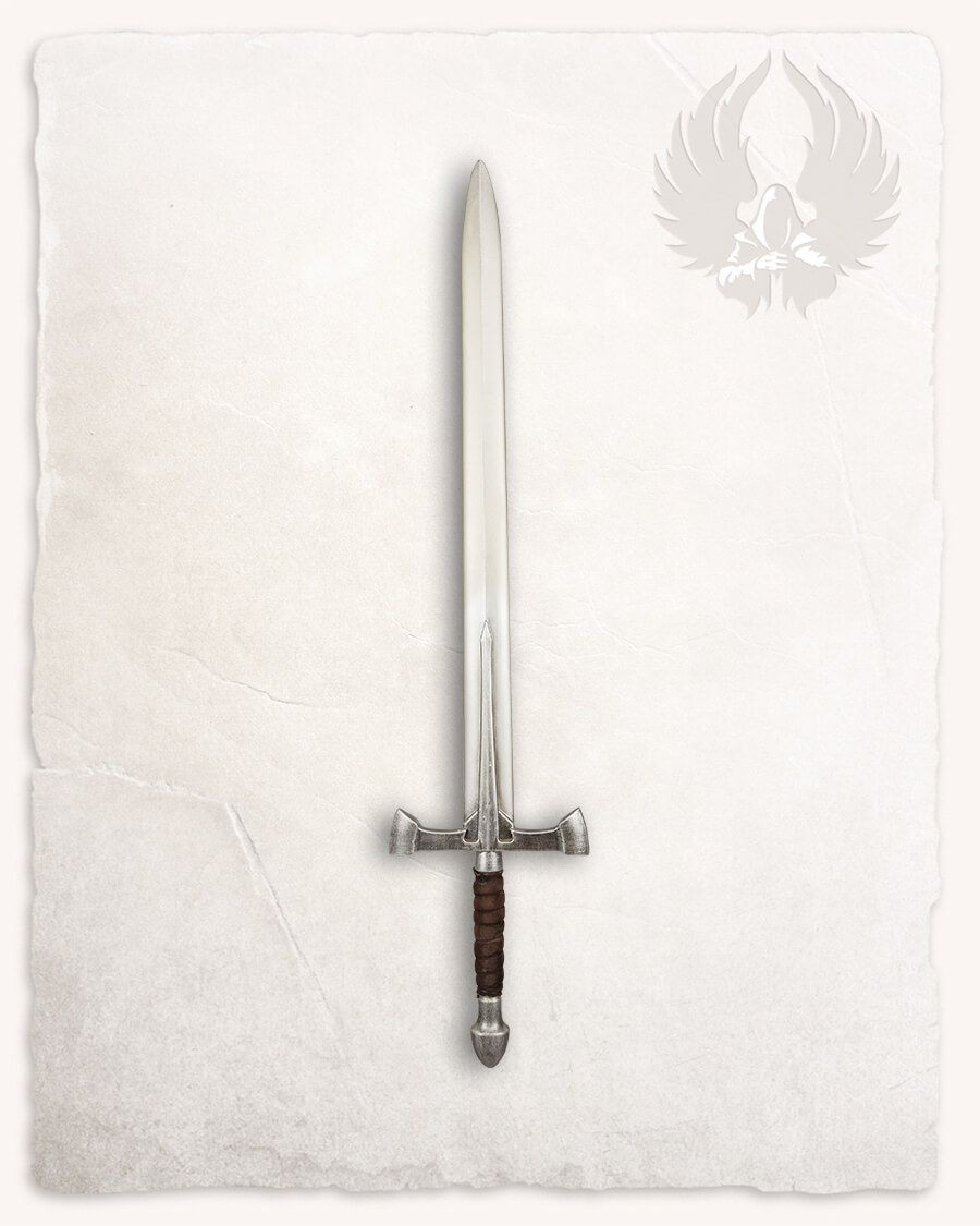 Espada bastarda LARP modelo Gareth, acabado acero