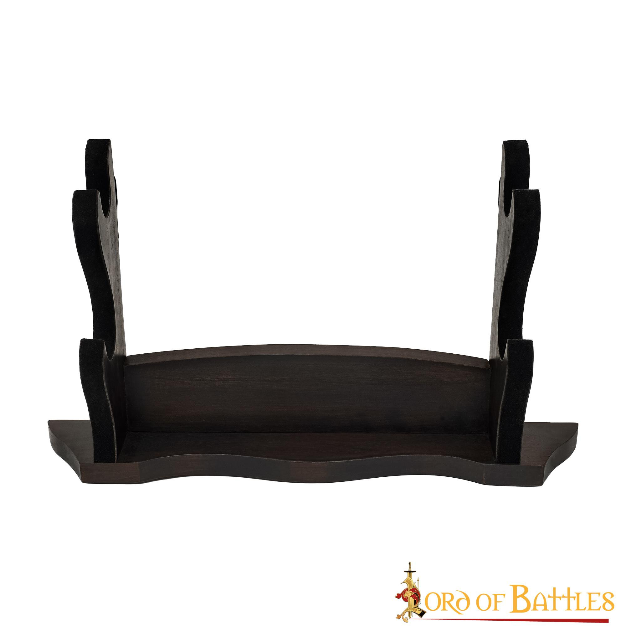 Soporte de sobremesa para 2 espadas o hachas