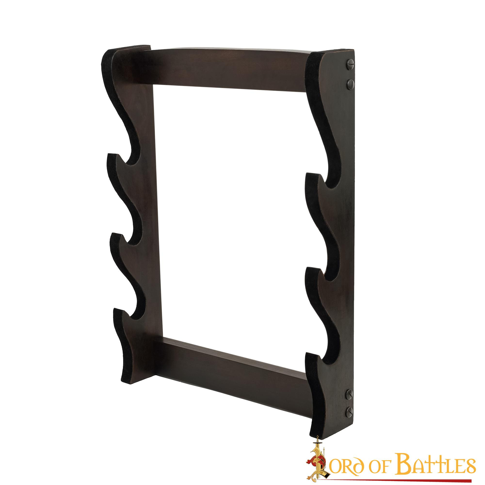 Soporte de pared para 3 espadas o hachas