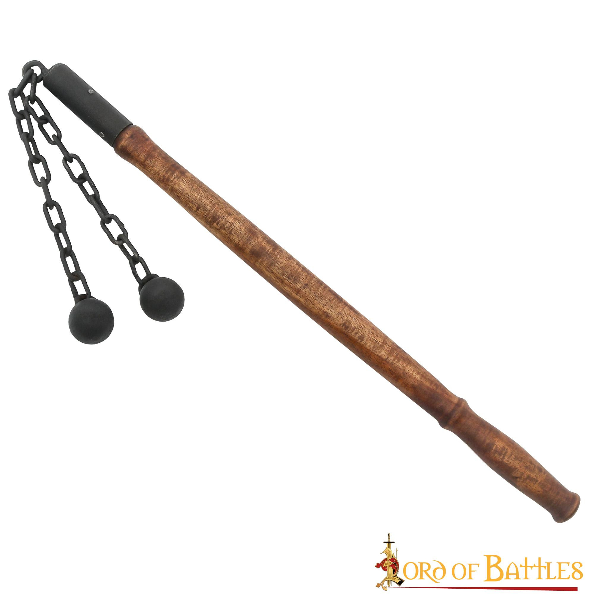 Maza medieval de batalla, doble bola