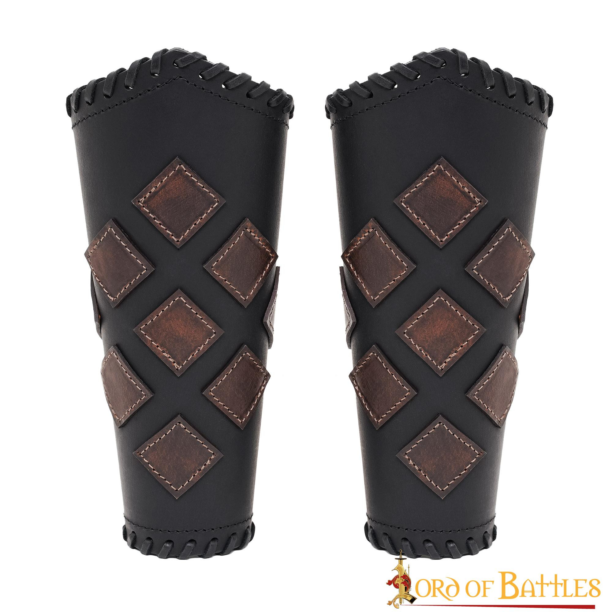 Brazaletes fantásticos cuero LARP y Cosplay