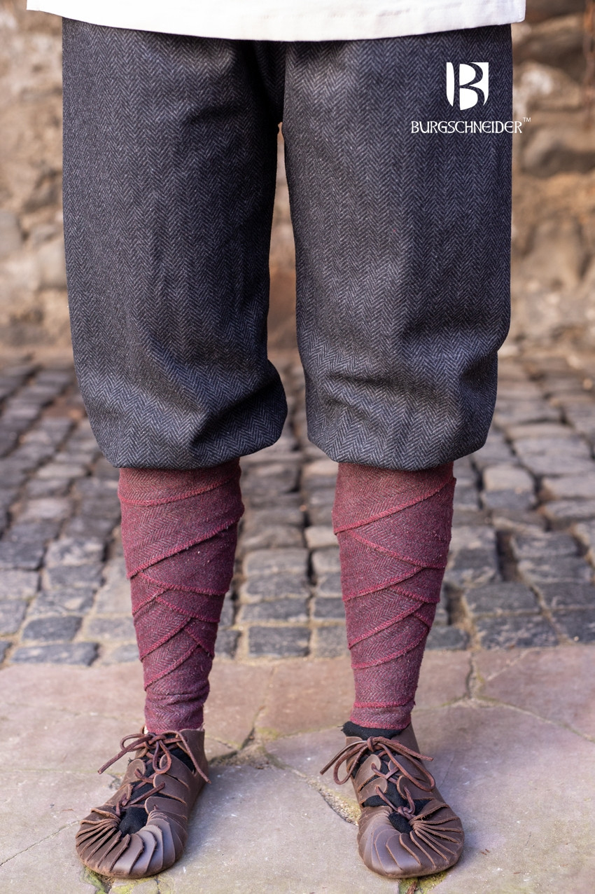 Pantalones vikingos Tilda Herringbone, negro-gris