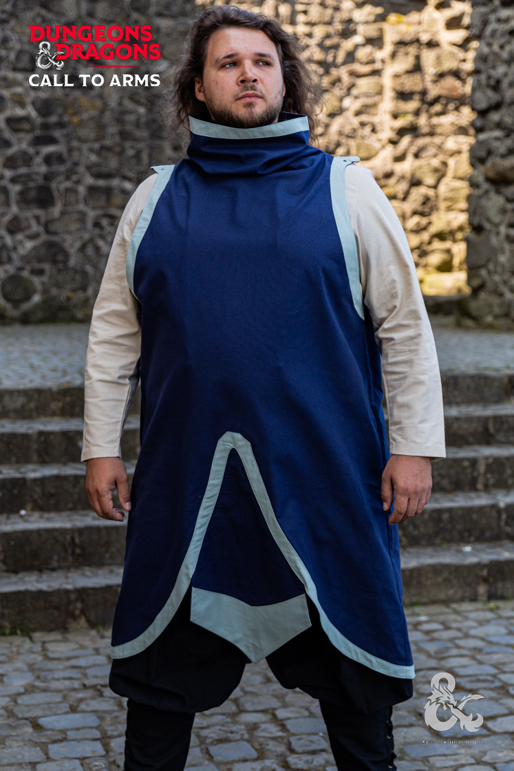 Túnica medieval de Clérigo, azul