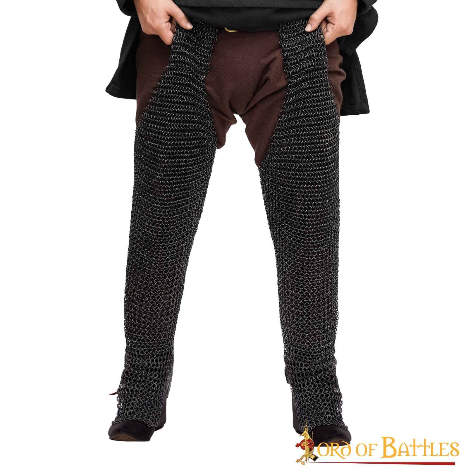 Pantalón cota de malla acero ennegrecido (XL/XXL)