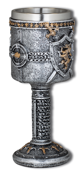 Copa de resina fantasía modelo escudo león