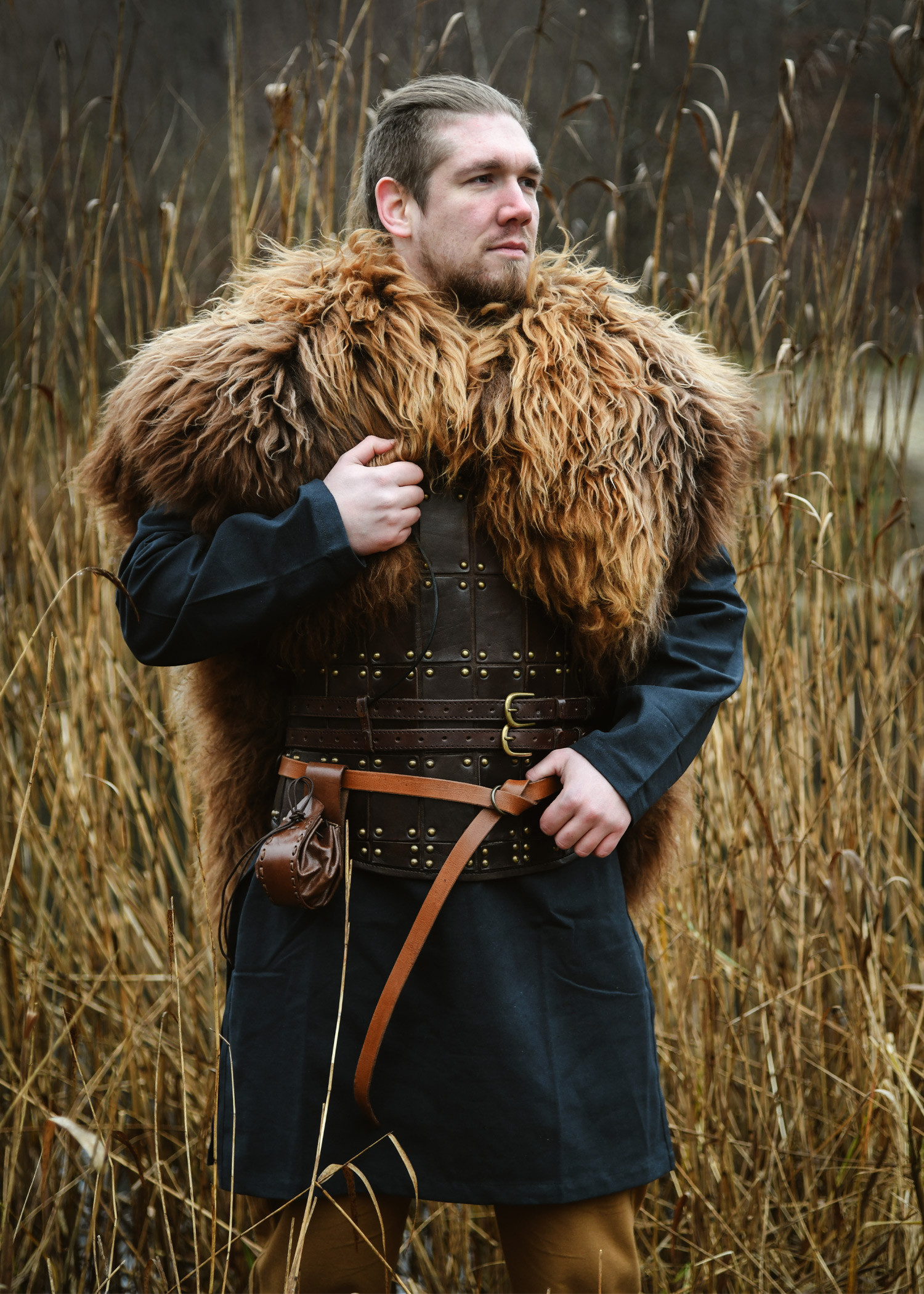 Piel Berserker marrón para guerreros (130x60 cm.)