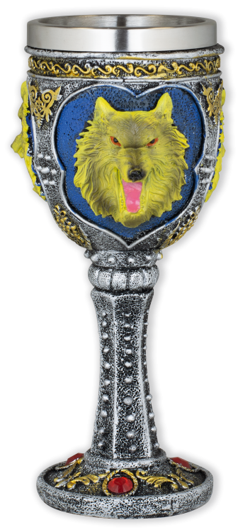 Copa ornamental con figura de un lobo (18,5 cm.)