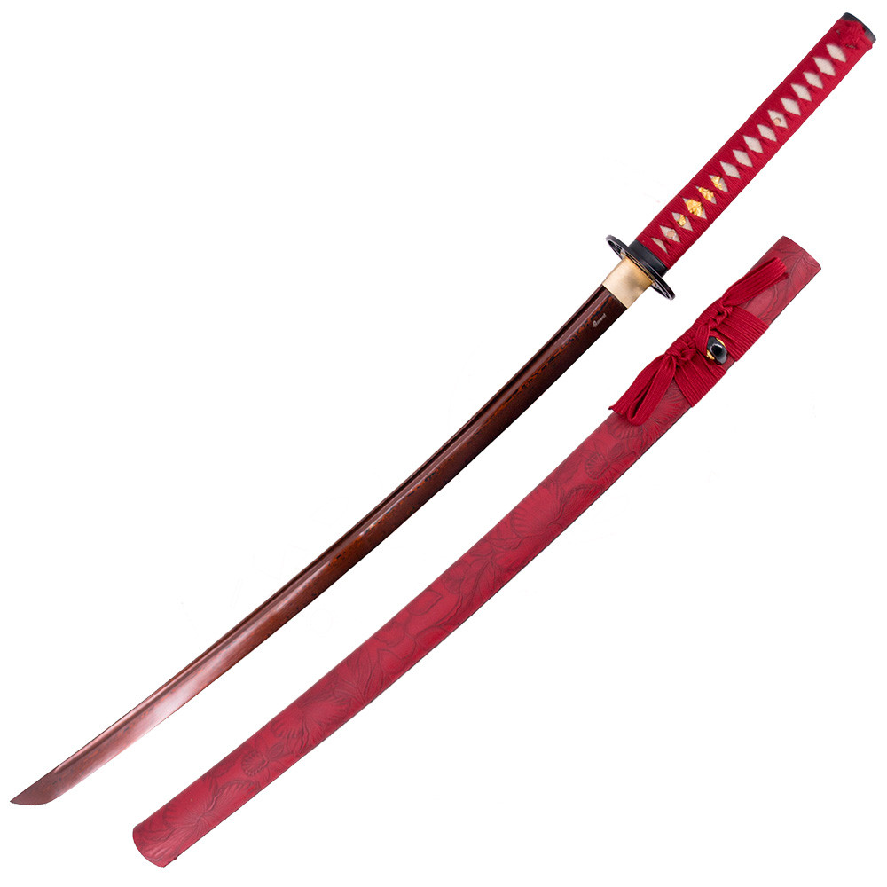 Katana prácticas básicas acero damasco Flor de Lotus