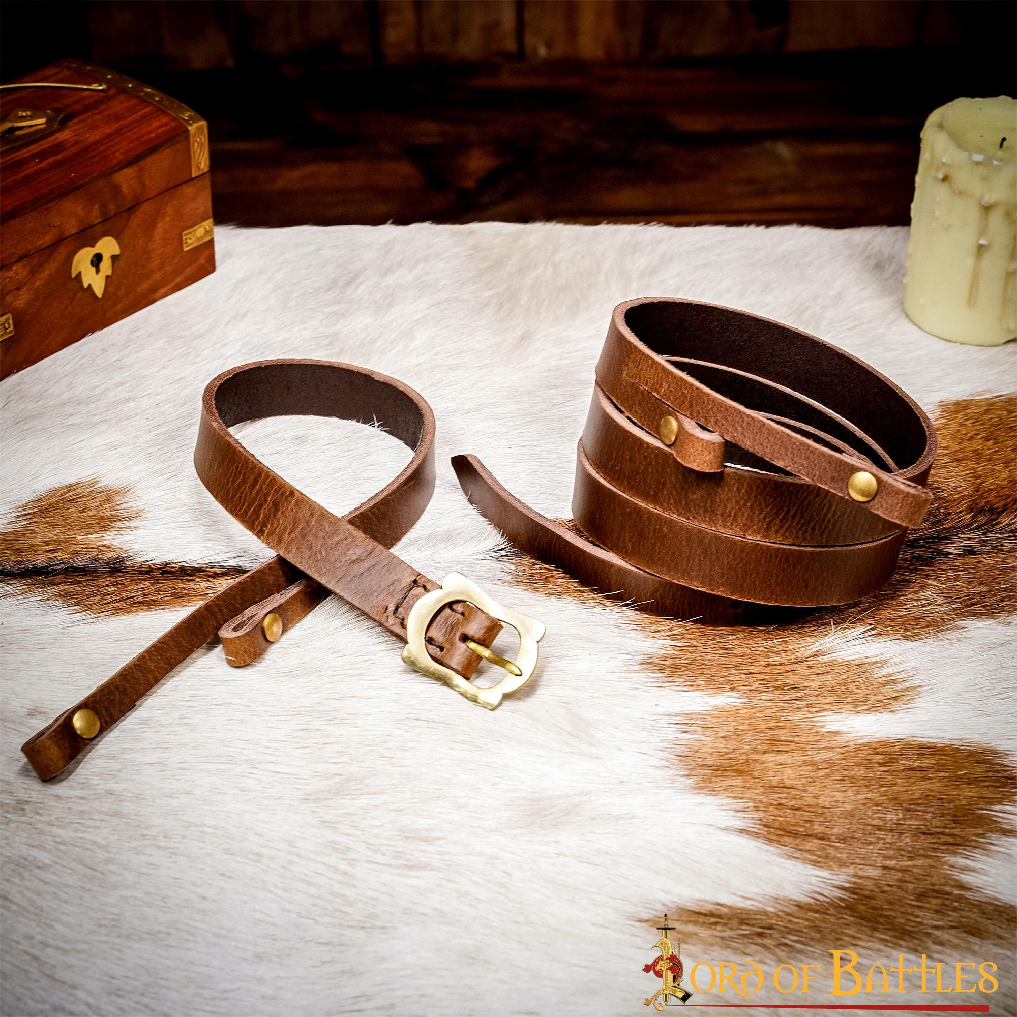 Cinturón de cuero marrón para colgar espada romana Gladius