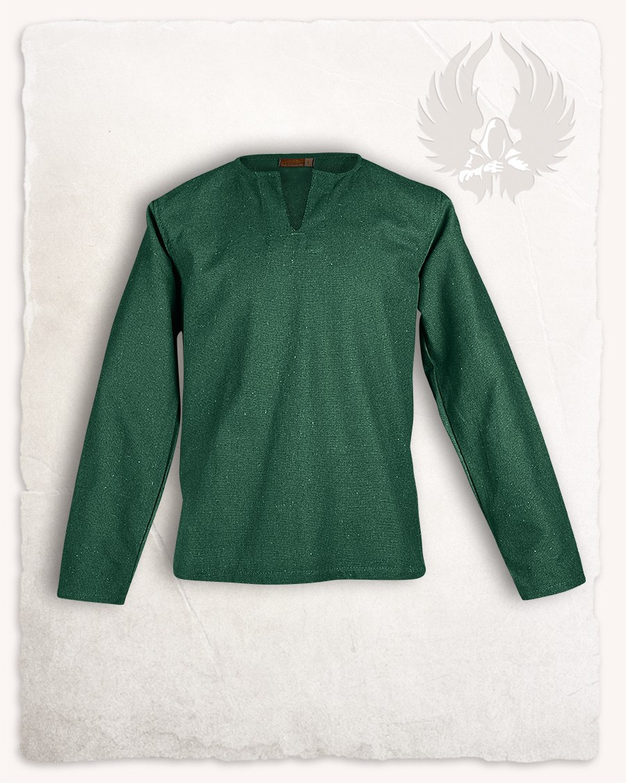 Camisa medieval cerrada modelo Rurik, verde