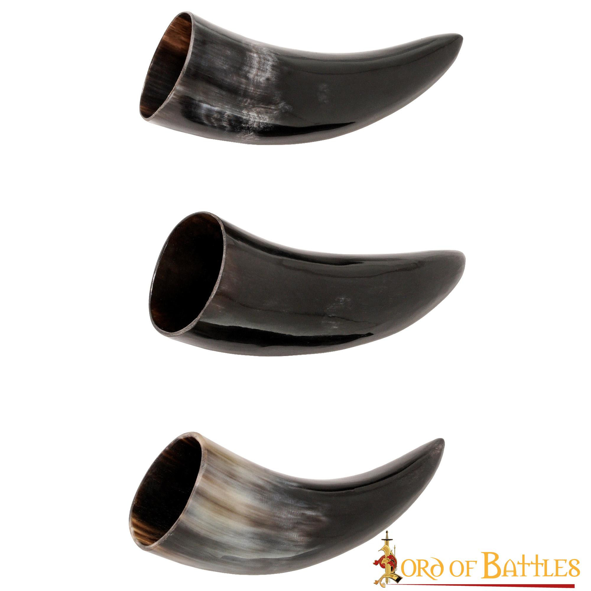 Juego de 3 cuernos vikingos de buey (100 ml.)