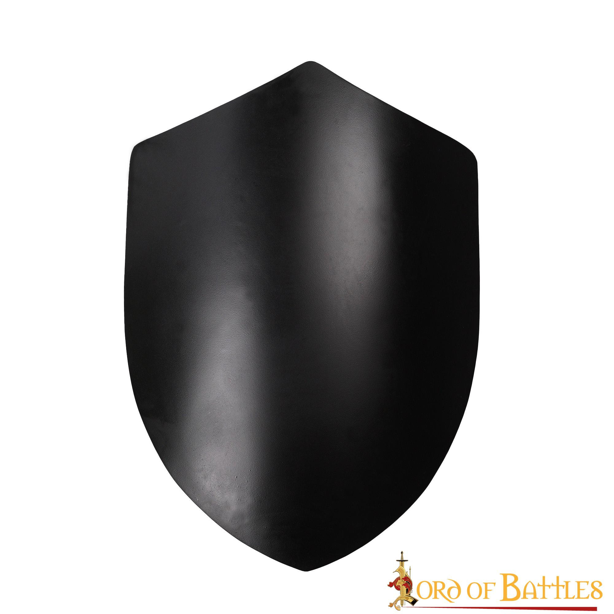 Escudo medieval negro liso, para personalizar