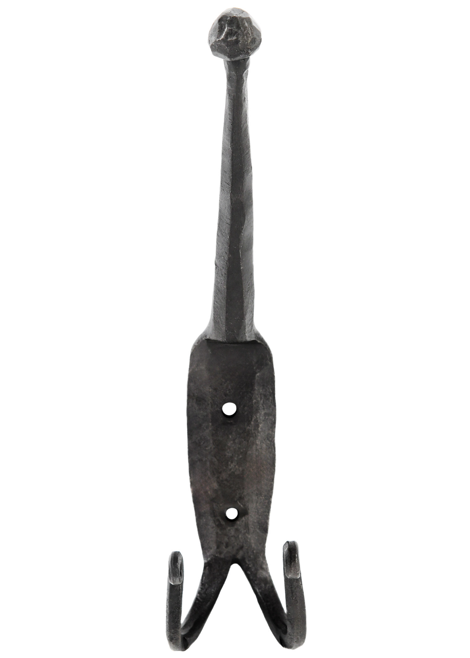 Gancho medieval de hierro forjado para 2 abrigos (17 cm.)