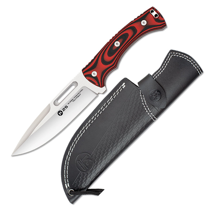 Cuchillo de caza marca K25 madera wengue (28,5 cm.)