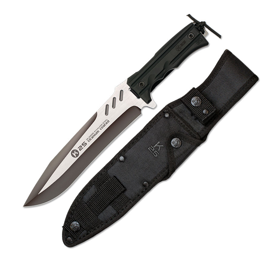 Cuchillo táctico SFL hoja mixta marca K25 (36,6 cm.)