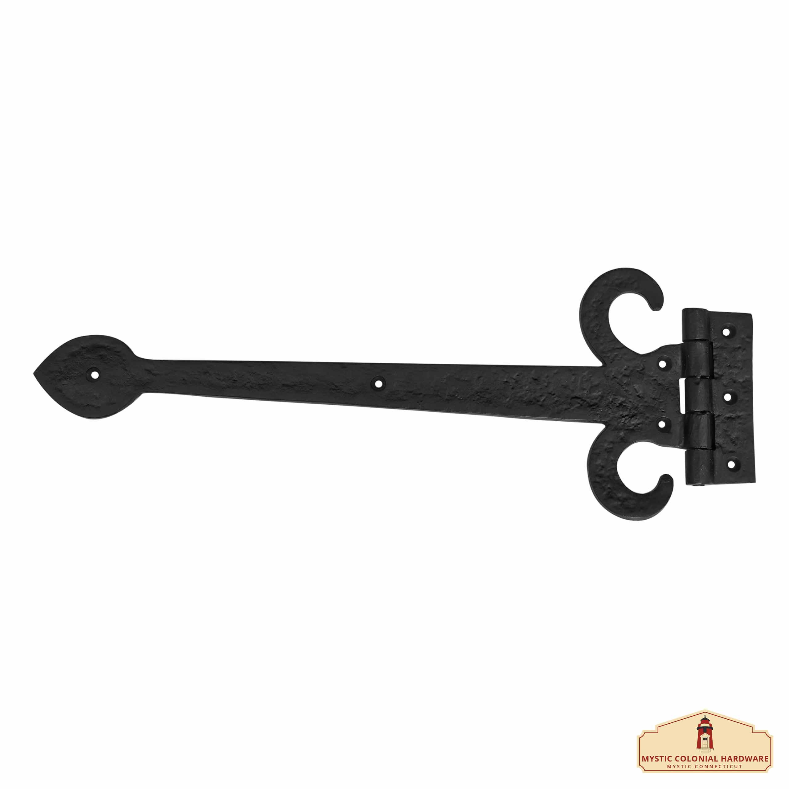 Bisagra medieval para puertas acero negro (43 cm.)