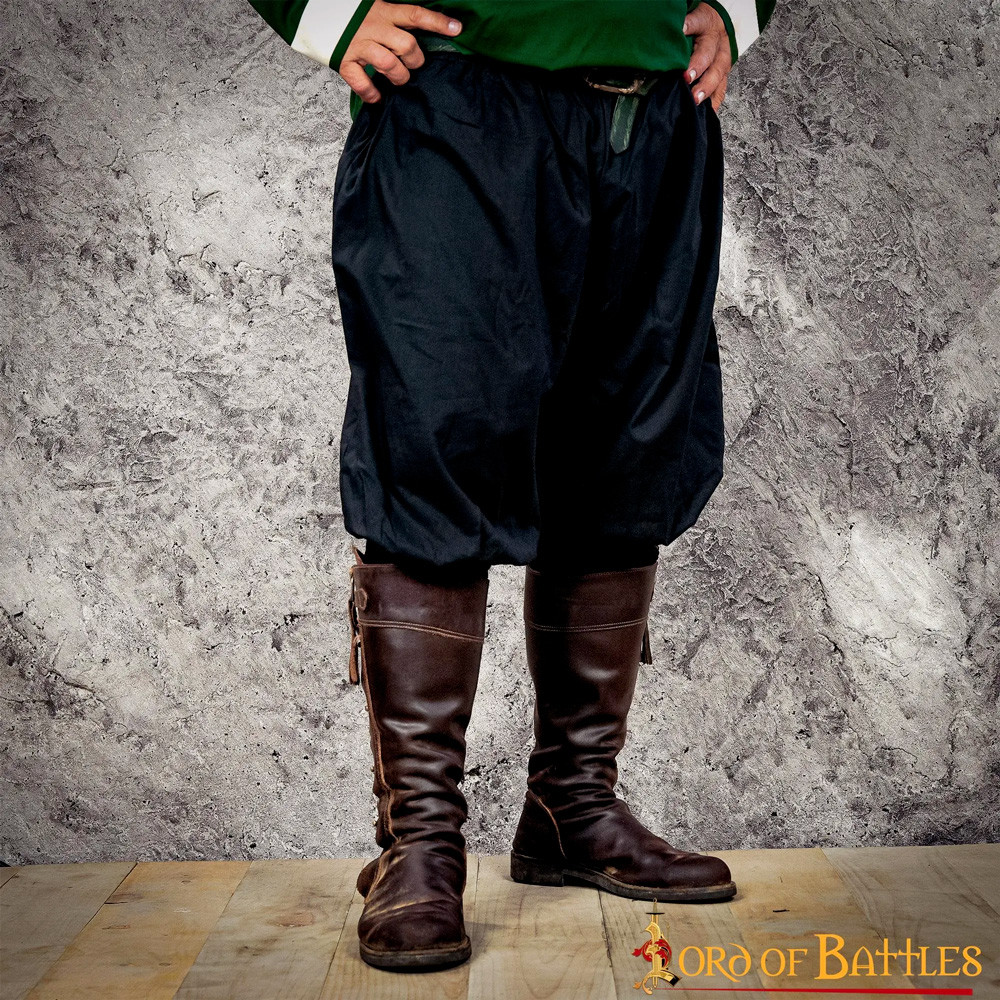 Pantalones medievales modelo Almogavar, negro
