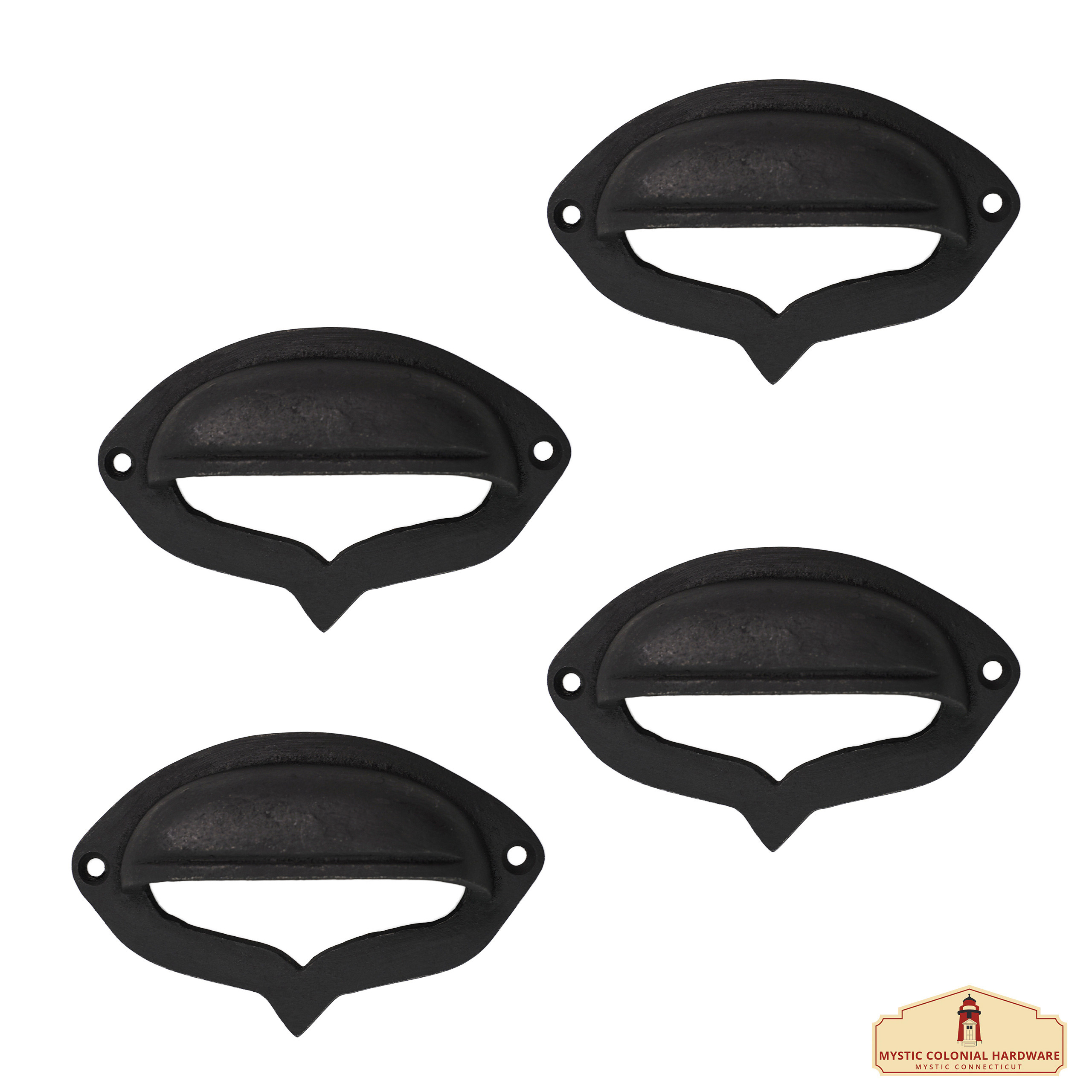 Pack 4 tiradores medievales hierro fundido rústico (10 cm.)