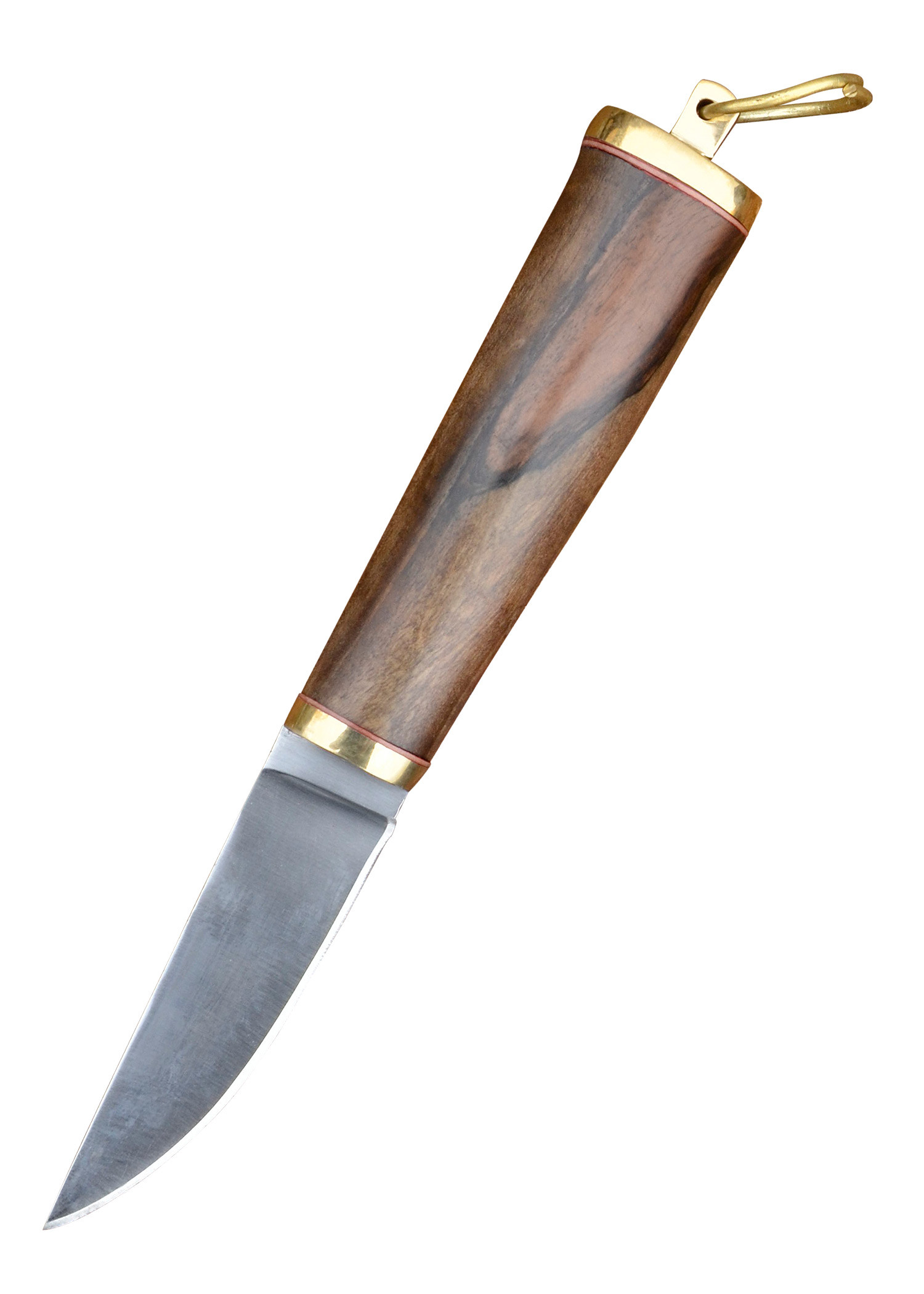 Cuchillo vikingo acero con funda cuero (21 cm.)