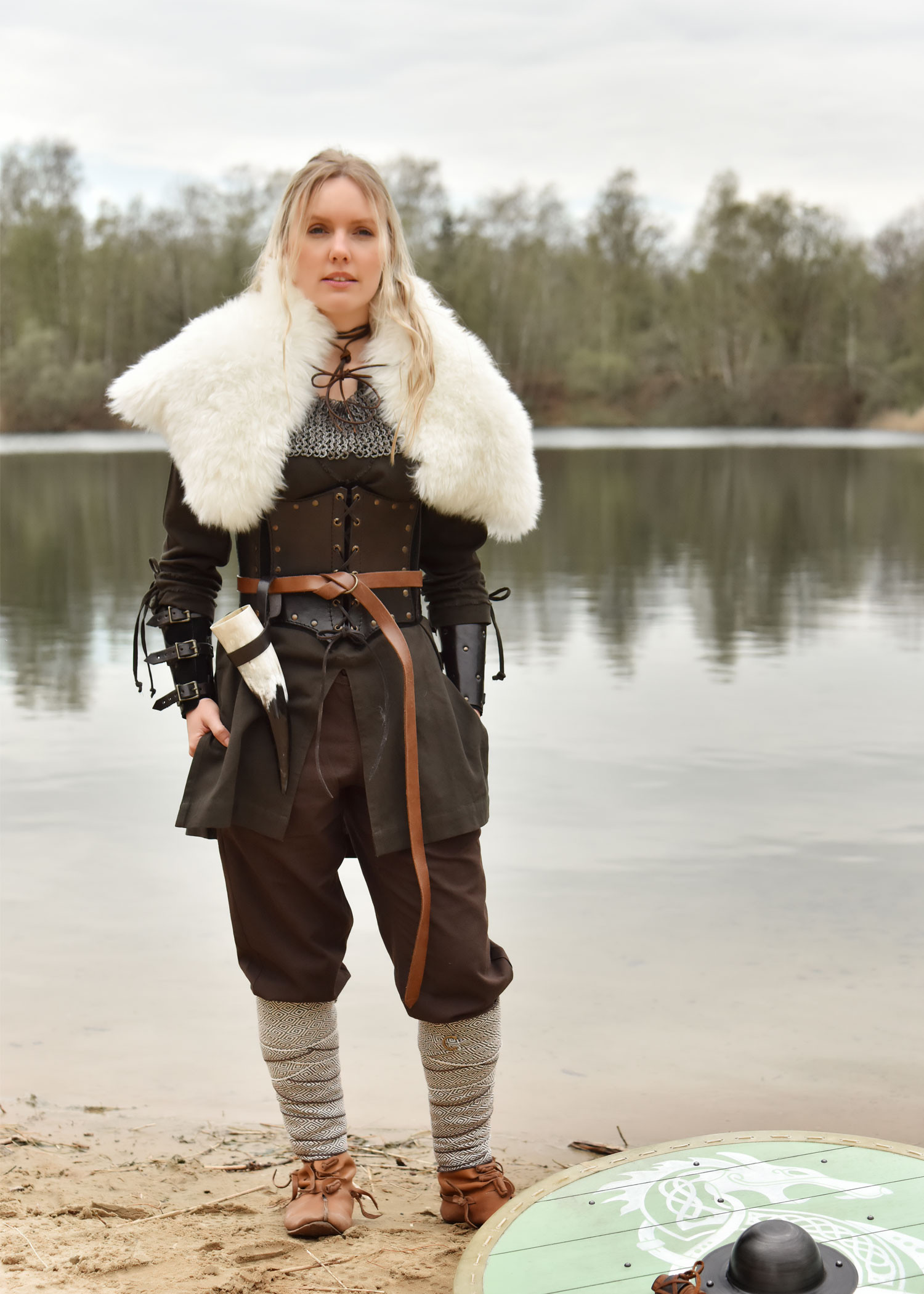 Pantalones medievales Hagen, marrón