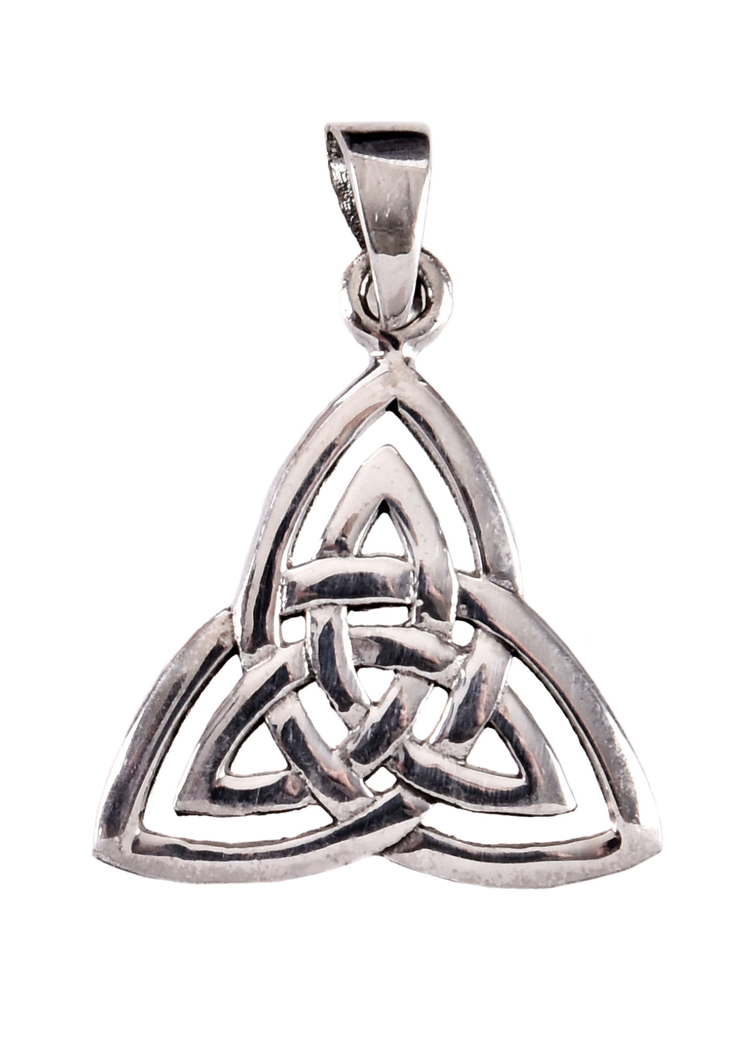 Colgante celta plata diseño nudo celta de la Trinidad