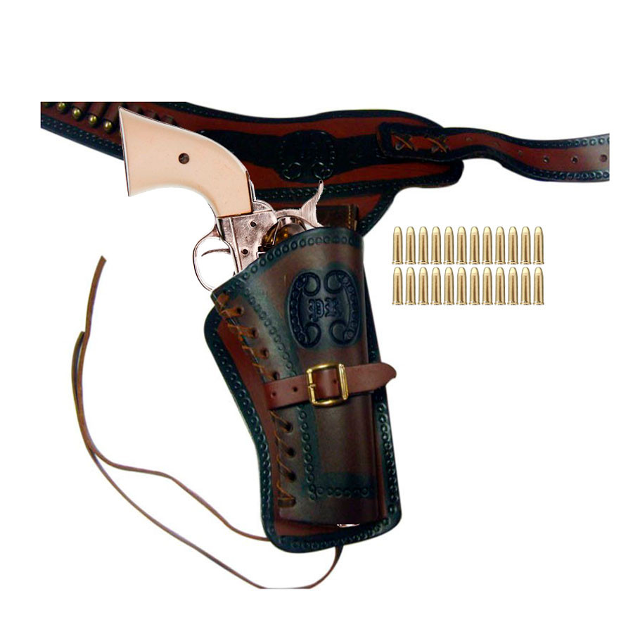 Pack Wyatt Earp Viejo Oeste: revólver, canana y 24 balas