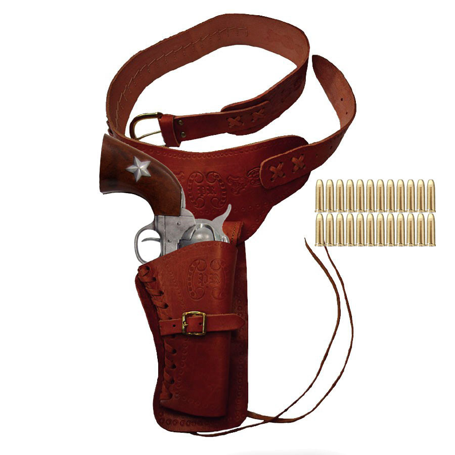 Pack Doc Holliday: Viejo Oeste: revólver, canana y 24 balas