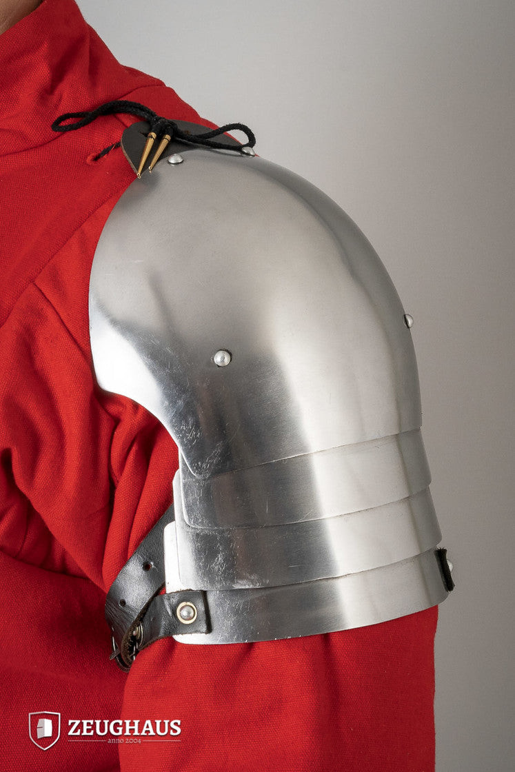 Hombreras medievales acero pulido S. XIV