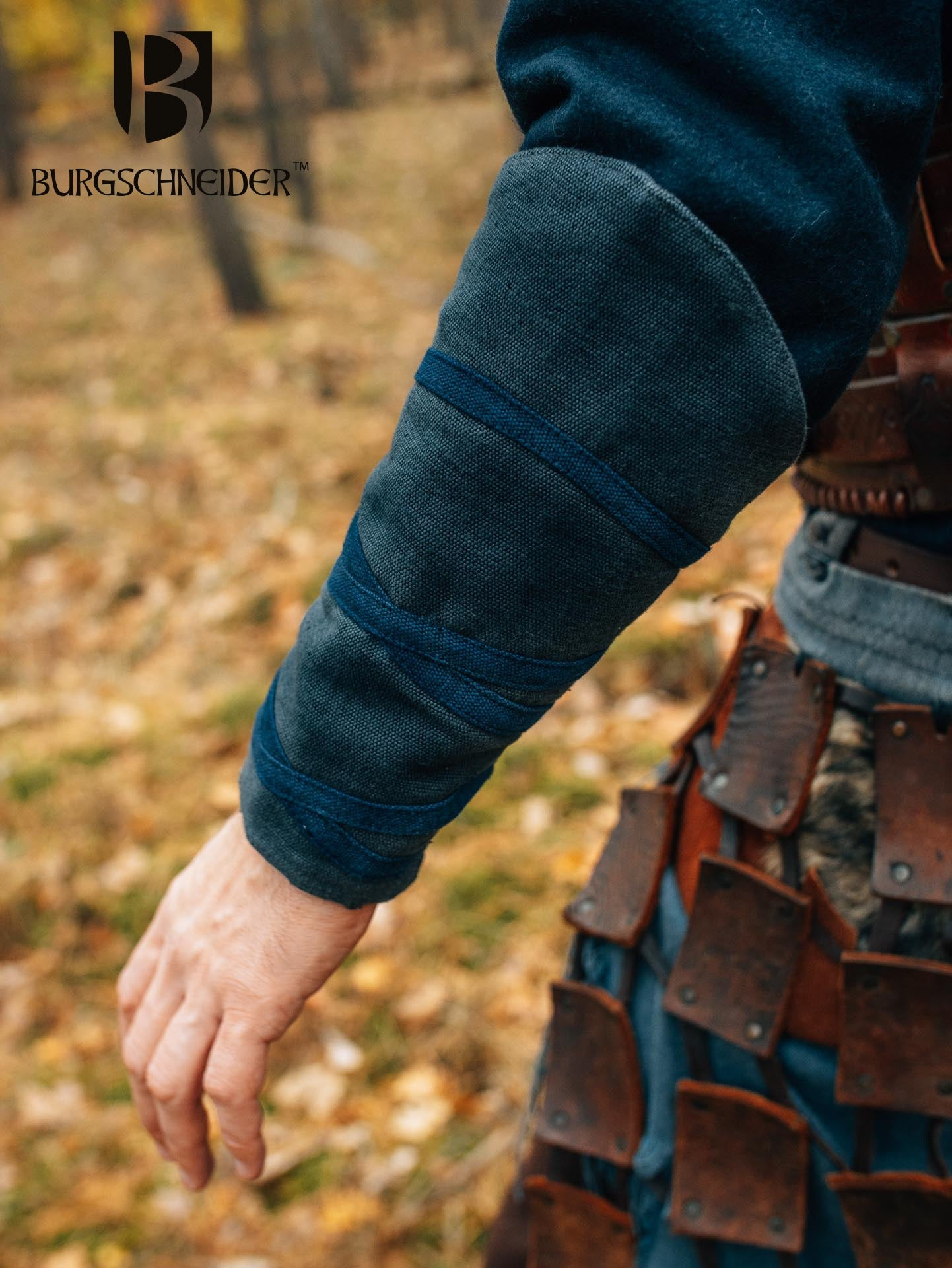 Brazaletes vikingos Brim de algodón, azul grisáceo