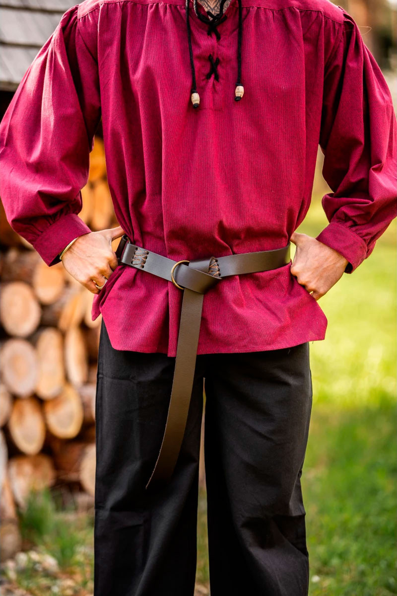 Cinturón de anillos Conrad de cuero Marrón