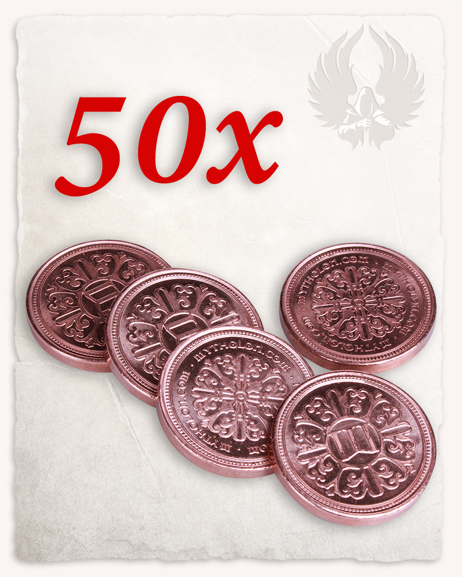 Set 50 monedas de cobre para LARP