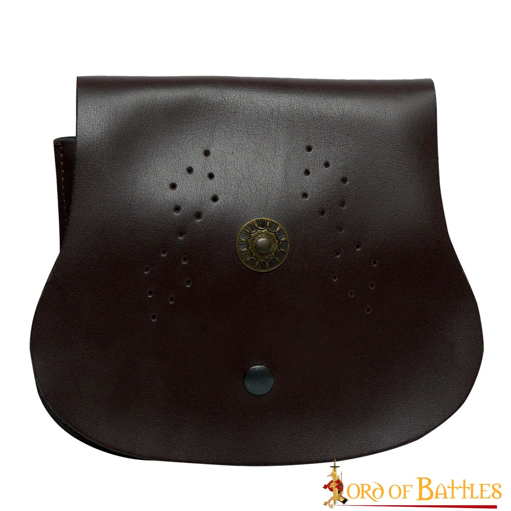 Bolso medieval redondo con chapa