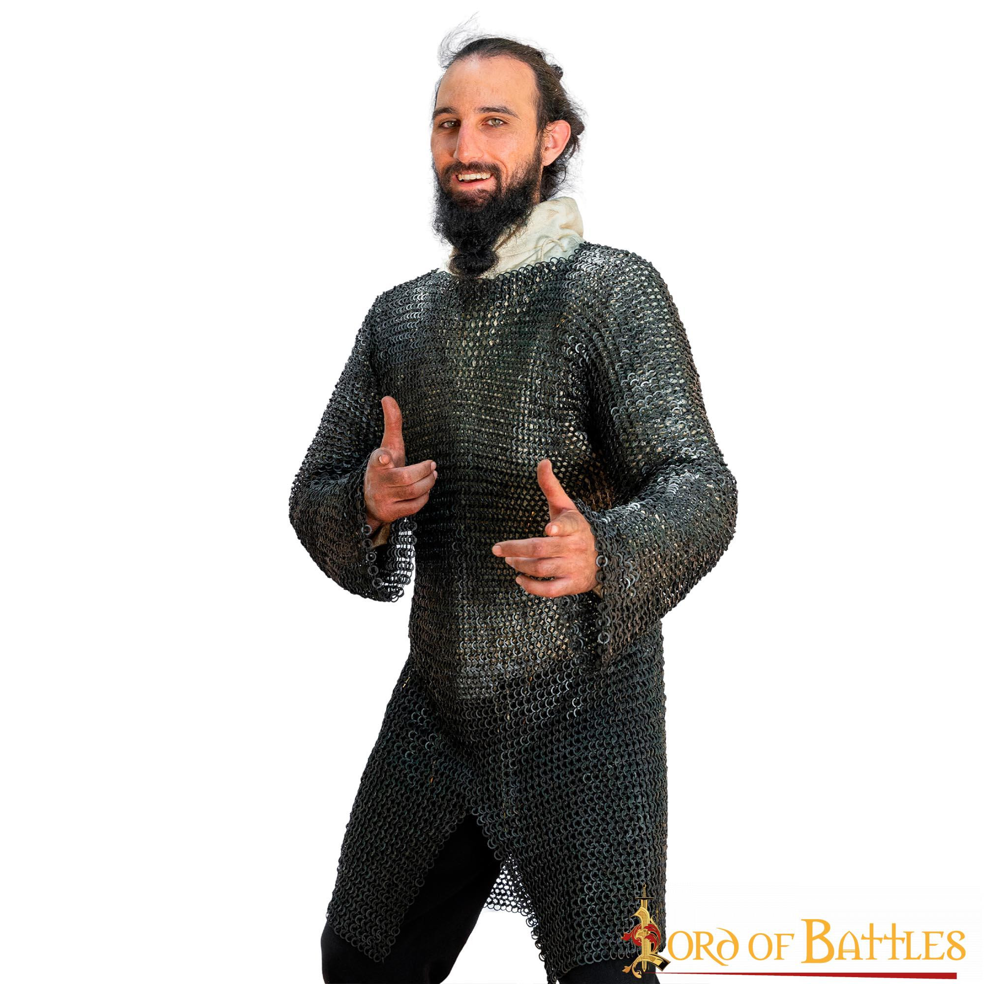 Cota de malla acero dulce anilla plana modelo Hauberk (9 mm.)