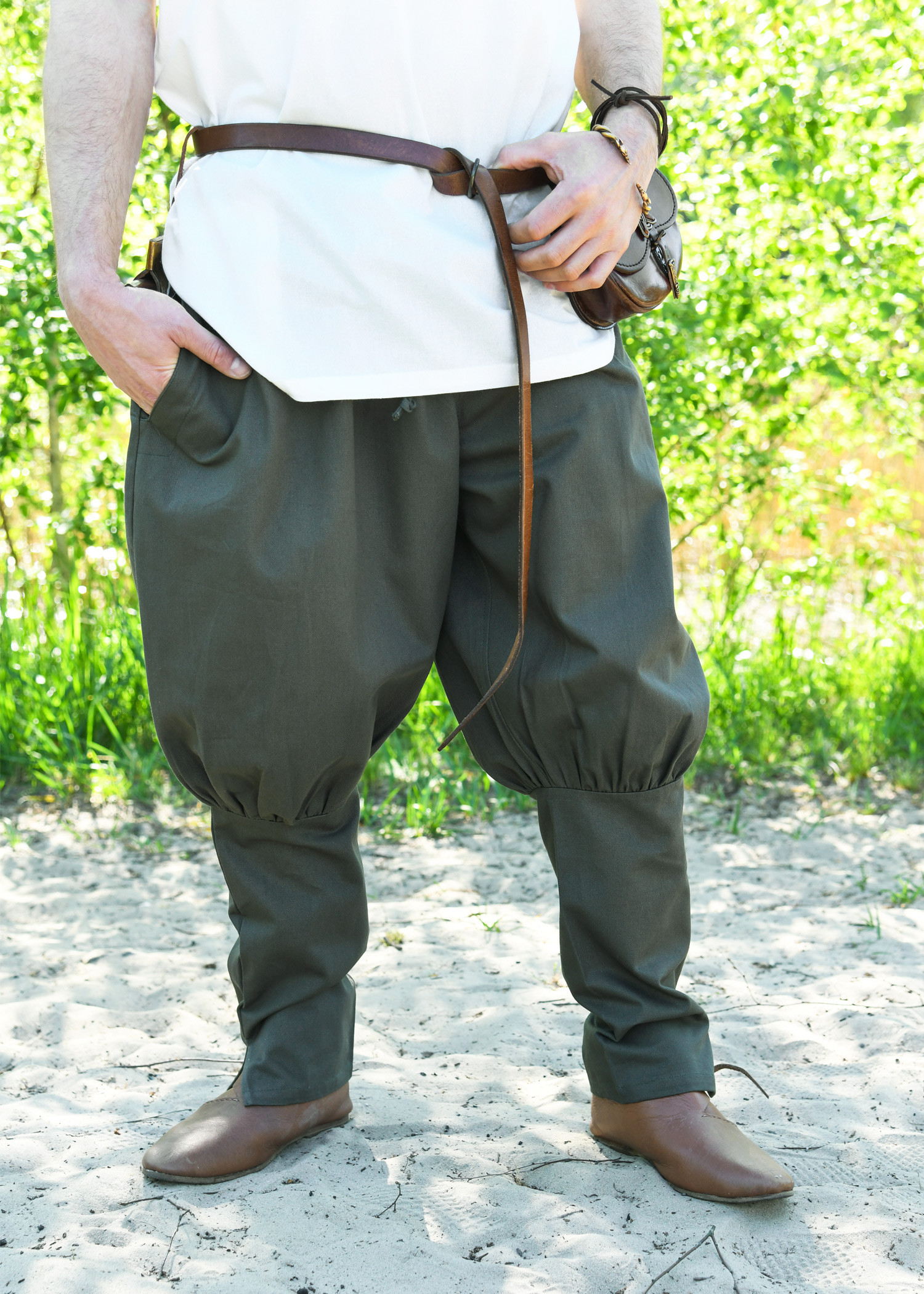Pantalones vikingos modelo Olaf, verde oliva