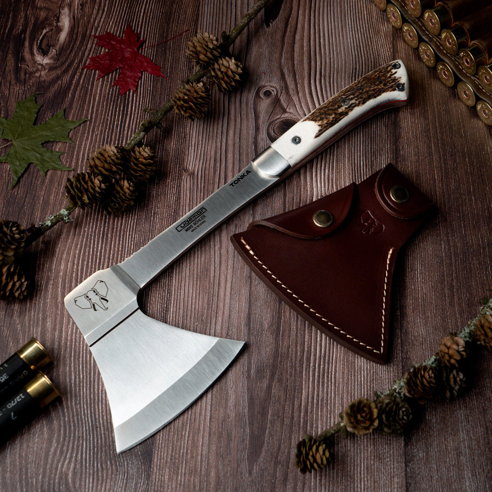 Hacha de caza mango asta Ciervo