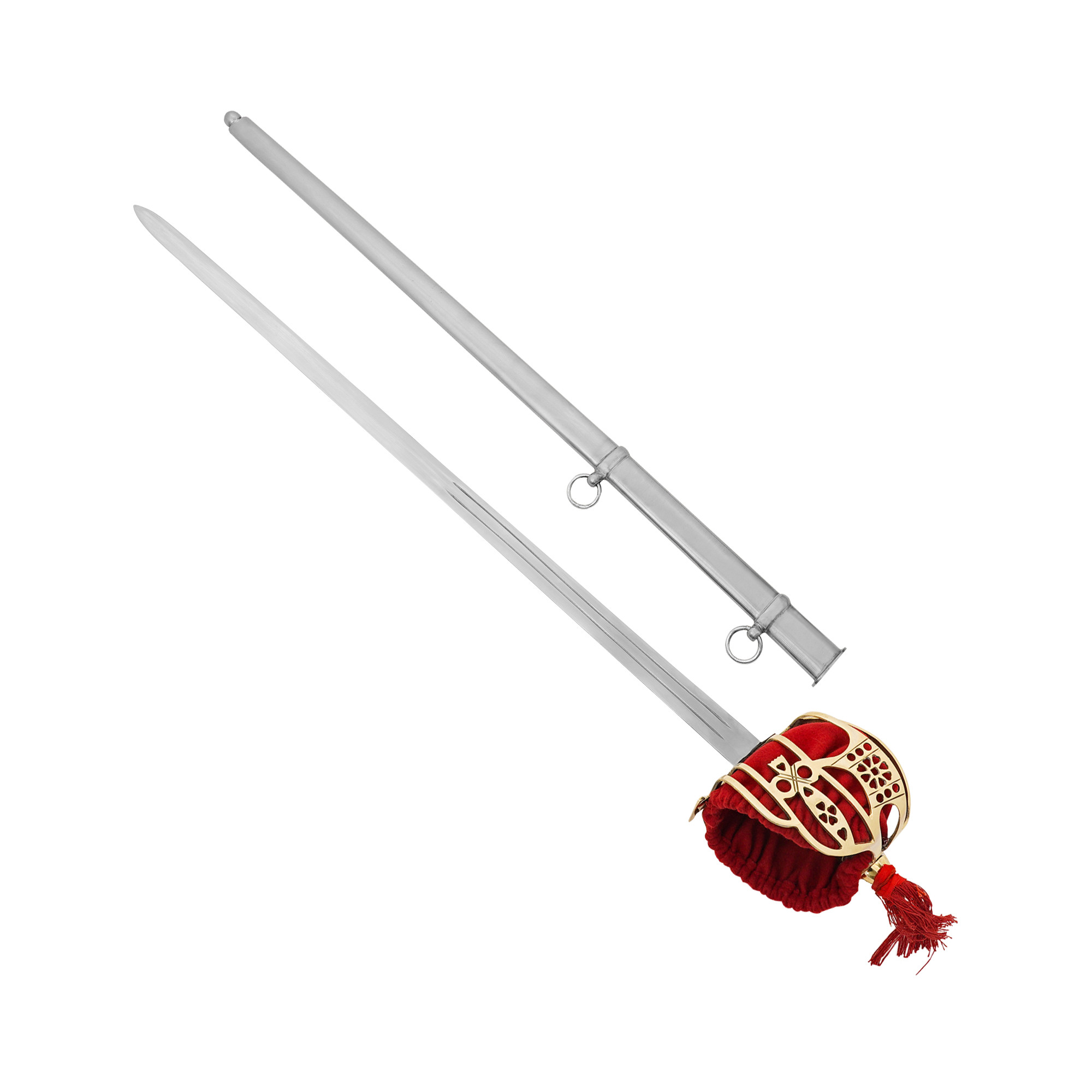 Espada escocesa de cesta con funda (100,5 cm.)