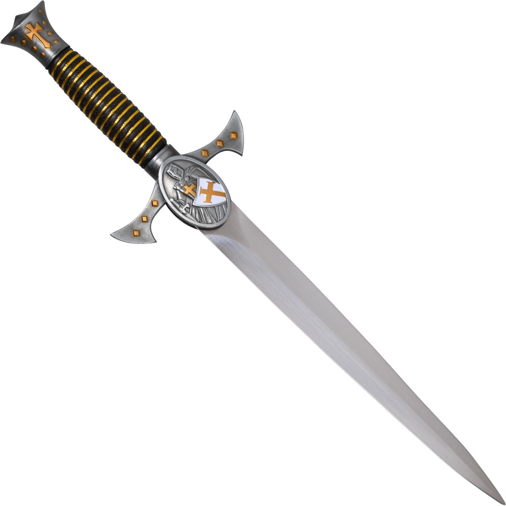 Daga templaria decorativa caballero templario con vaina (37 cm.)