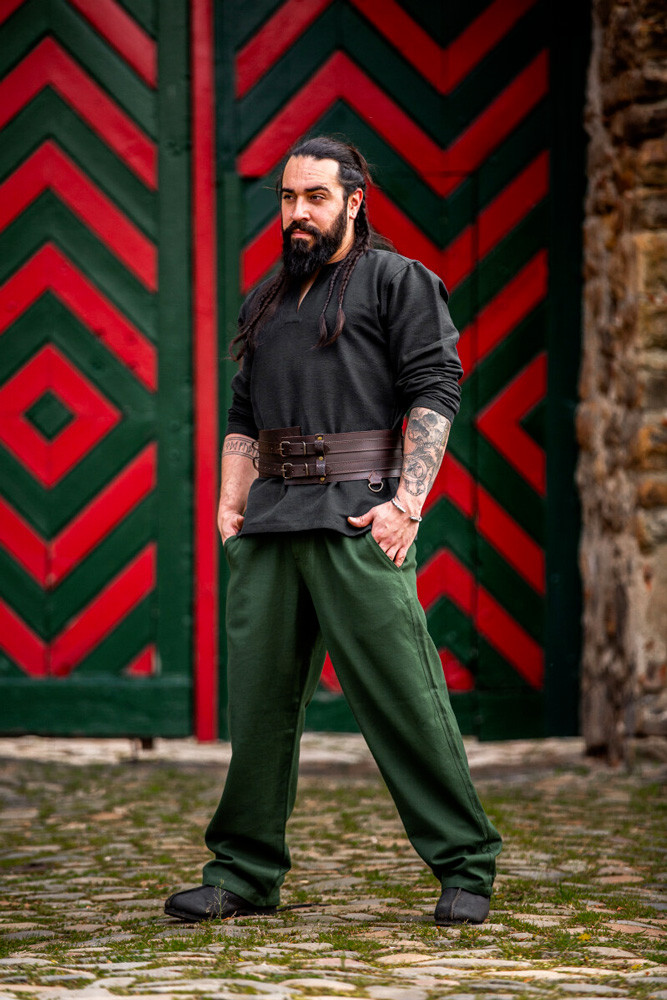 Pantalones medievales Dirk, color verde