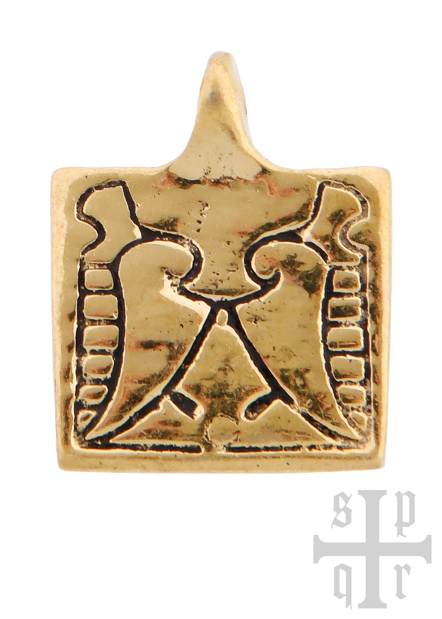 Herraje de cinturón vikingo de latón para decorar
