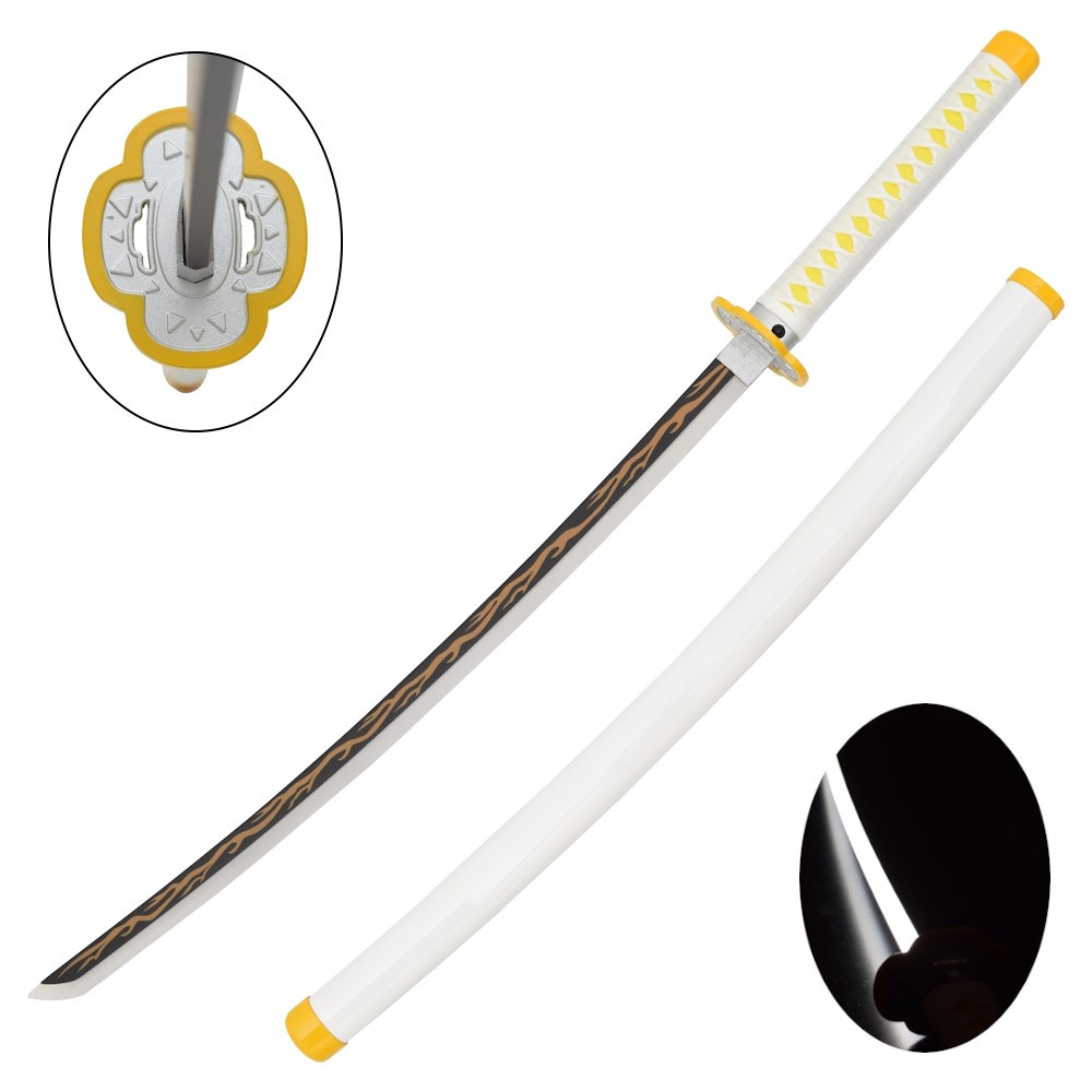 Katana Zenitsu Agatsuma de Kimetsu No Yaiba, hoja con LED