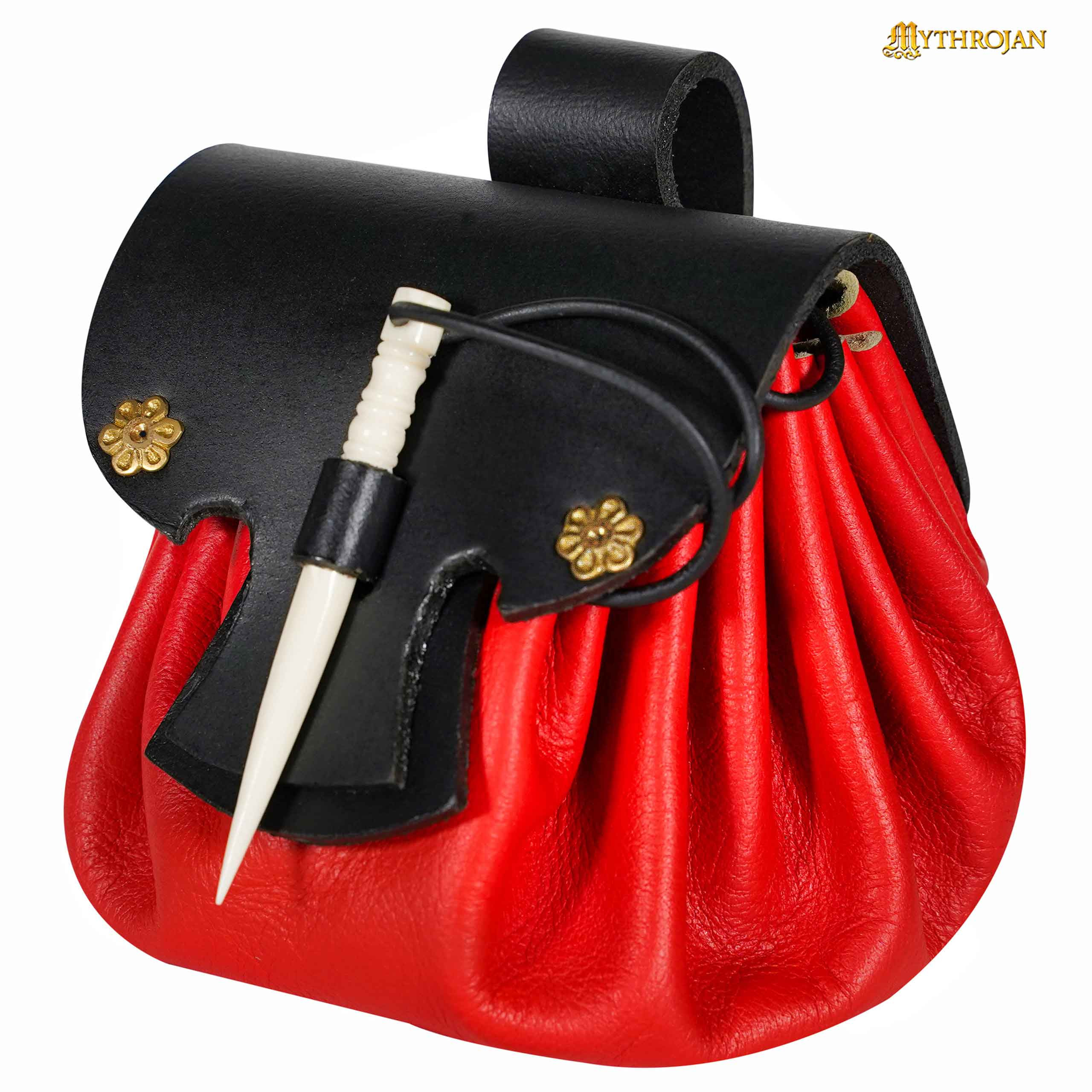 Bolsa medieval Renacentista cuero, varios colores